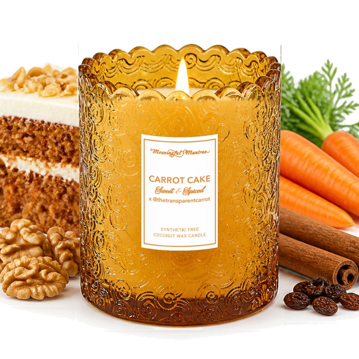Carrot Cake x @TheTransparentCarrot Natural Candle 8oz Kaia Collectionimage-alt