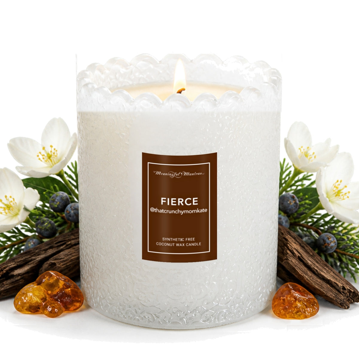 Fierce x @ThatCrunchyMamaKate Natural Candle 8oz Kaia Collectionimage-alt