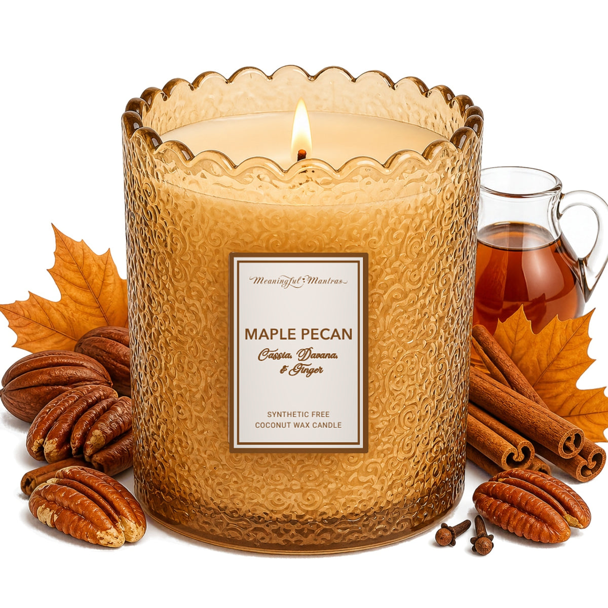 Maple Pecan Natural Candle 8oz Kaia Collectionimage-alt