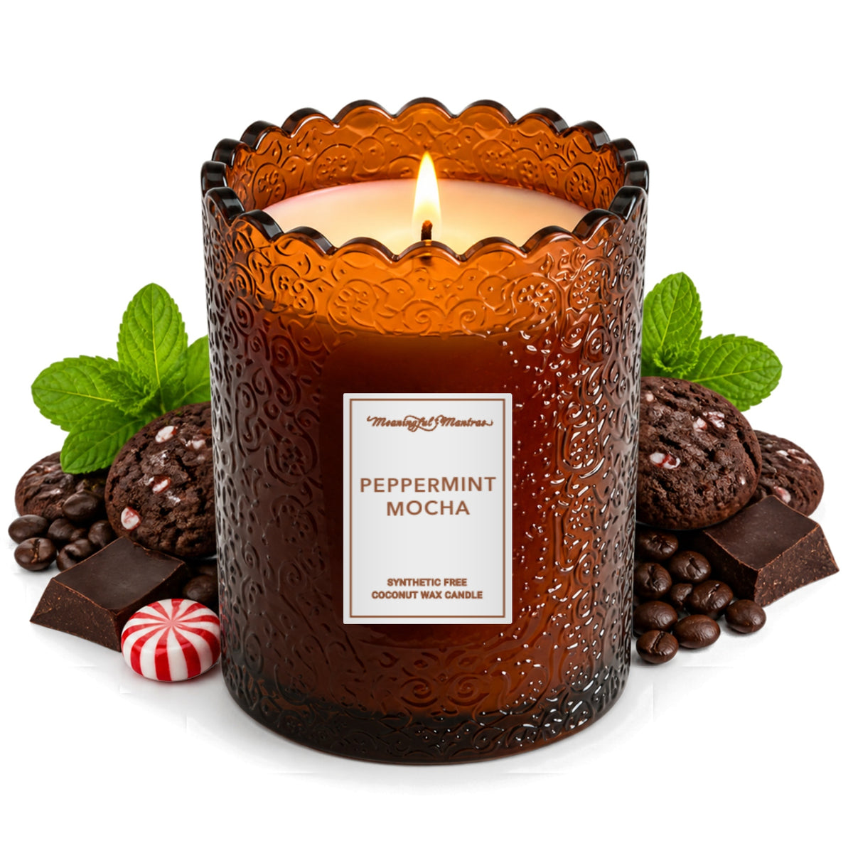 Peppermint Mocha Natural Candle 8oz Kaia Collectionimage-alt