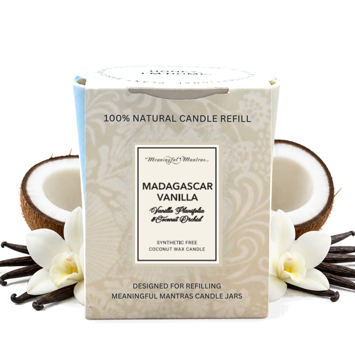 Madagascar Vanilla Natural Candle 8oz Kaia Collection Refillimage-alt