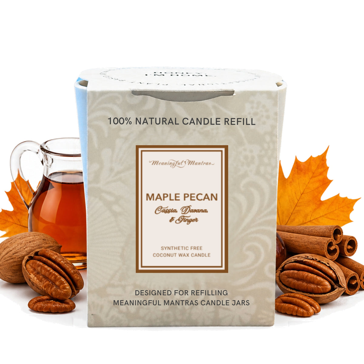Maple Pecan Natural Candle 8oz Kaia Collection Refillimage-alt