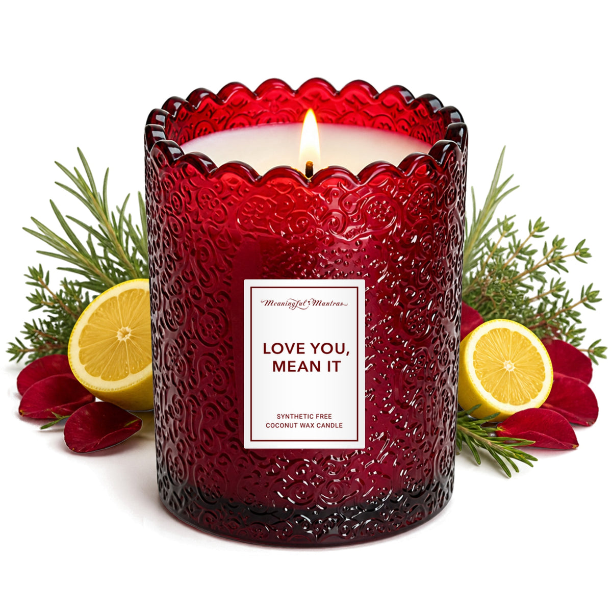 Love You, Mean It Rosemary Thyme Natural Candle 8oz Kaia Collectionimage-alt