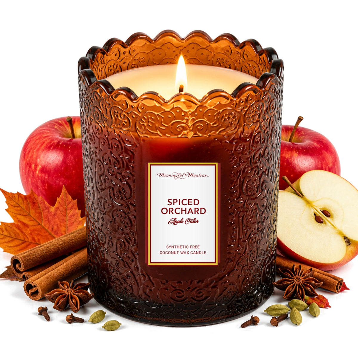 Spiced Orchard Apple Cider Natural Candle 8oz Kaia Collectionimage-alt