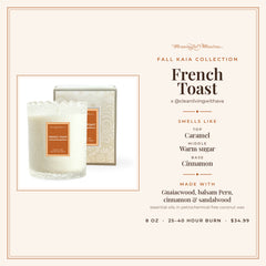 French Toast x @cleanlivingwithava Natural Candle 8oz Kaia Collectionimage-alt