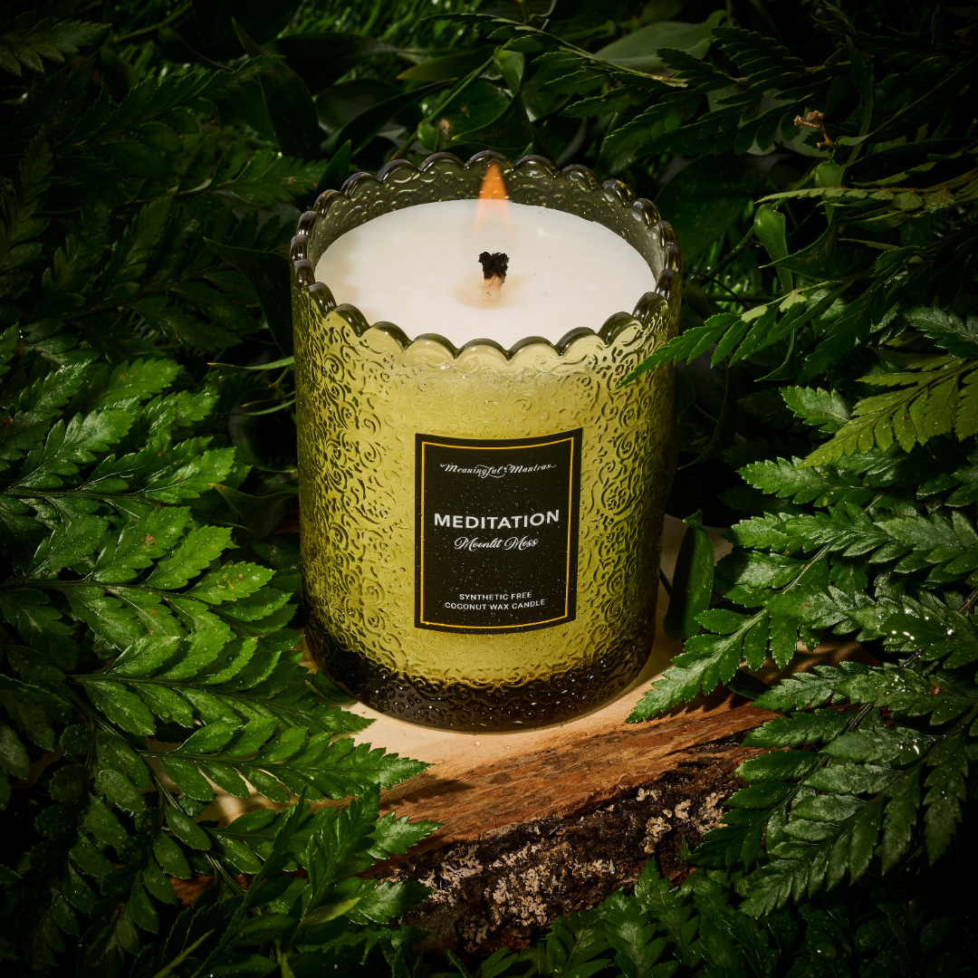Meditation Moonlit Moss Natural Candle 8oz Kaia Collectionimage-alt