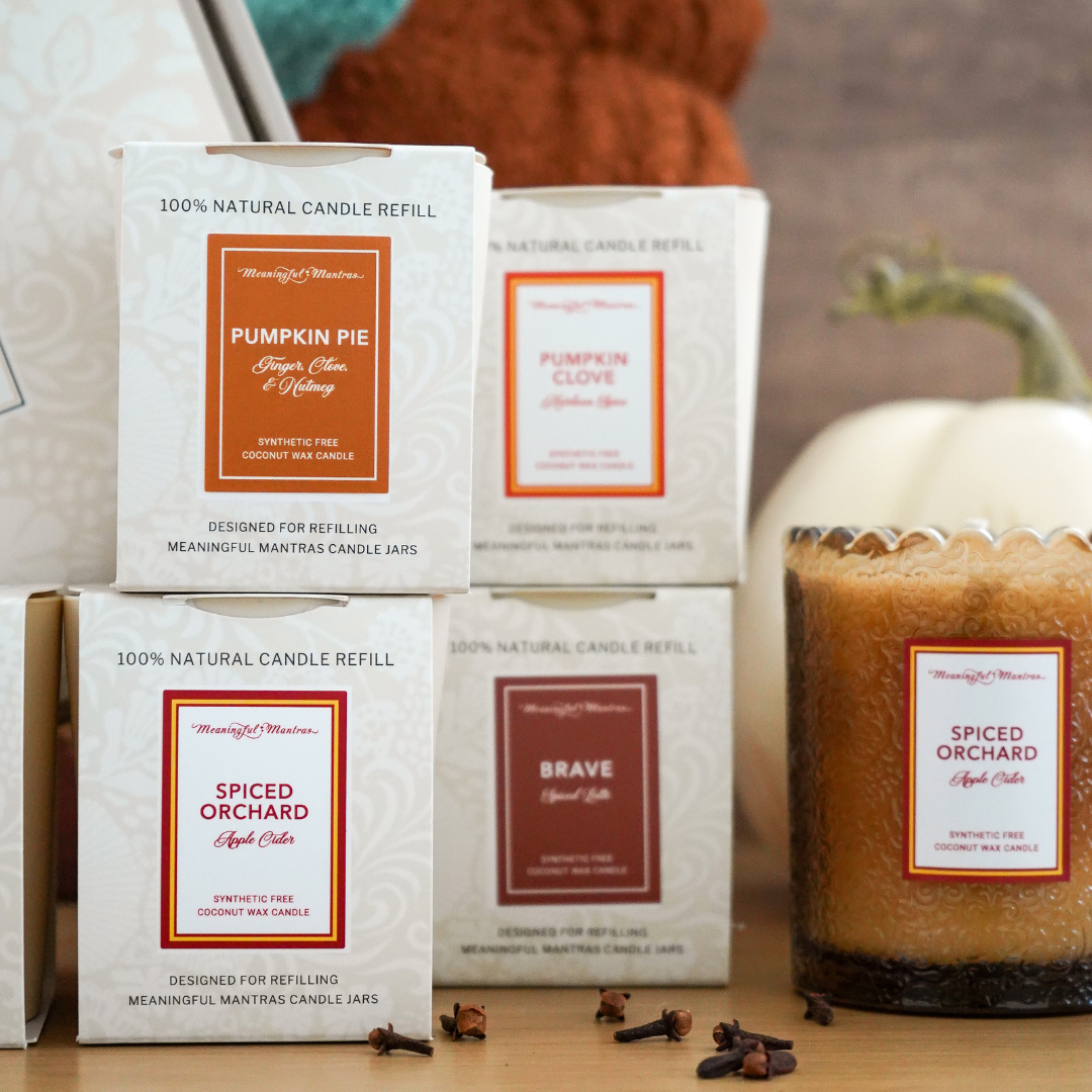 Spiced Orchard Apple Cider Natural Candle 8oz Kaia Collection Refillimage-alt