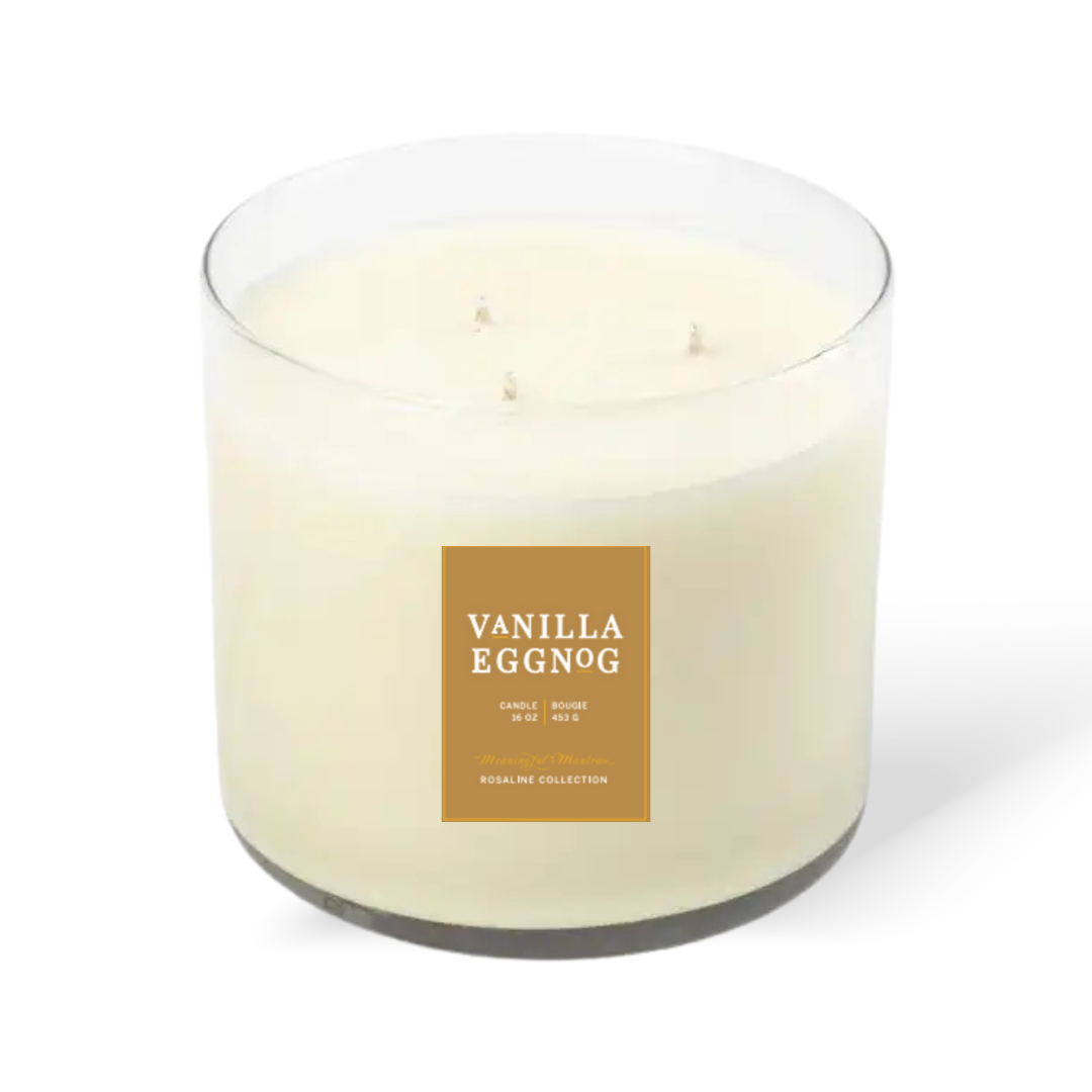 Vanilla Eggnog Natural Candle 16oz 3-Wickimage-alt