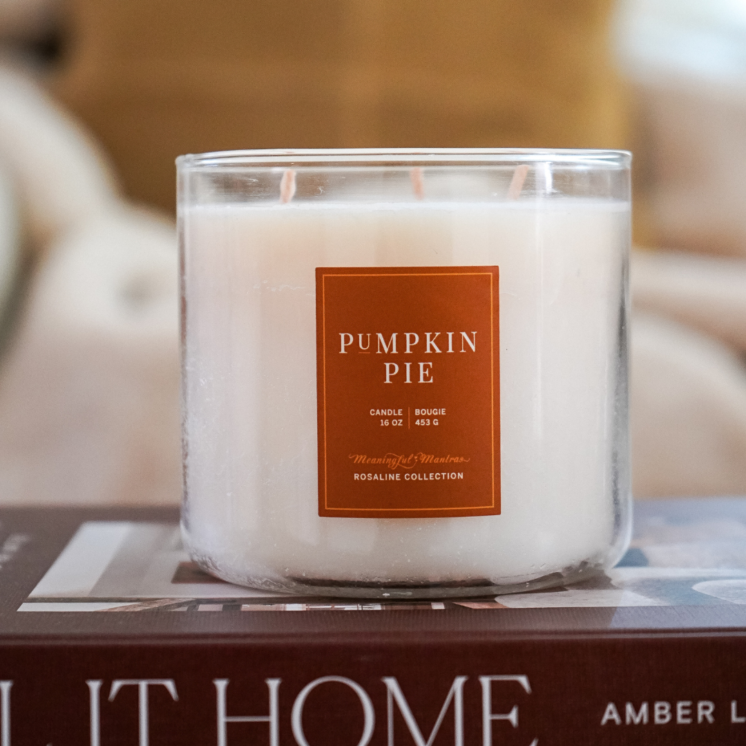 3-Wick Pumpkin Pie Natural Candle 16oz Rosaline Collectionimage-alt