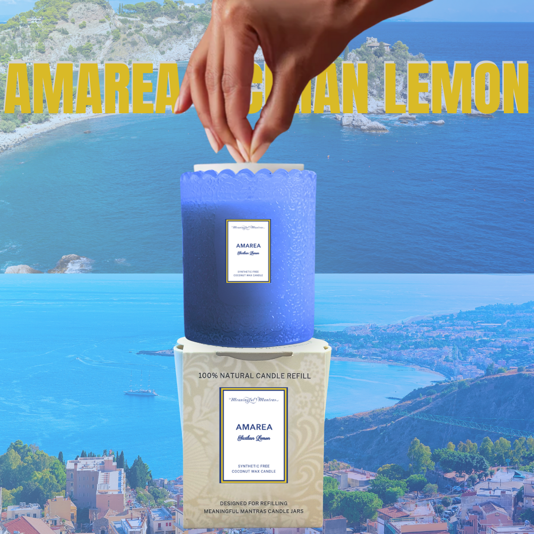 Amarea Sicilian Lemon Natural Candle 8oz Kaia Collection Refillimage-alt