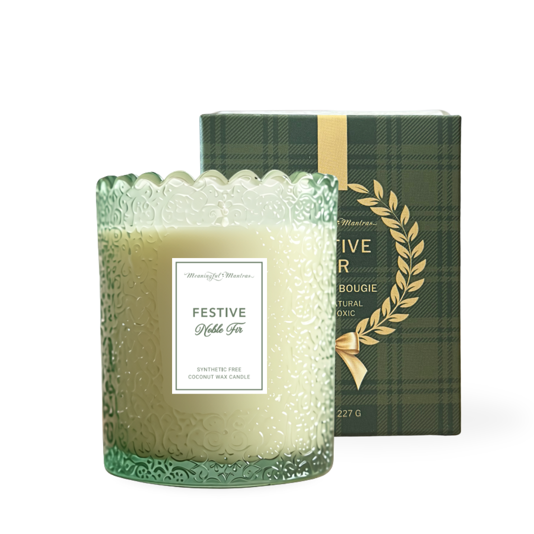 Festive Noble Fir Natural Candle 8oz Kaia Collectionimage-alt