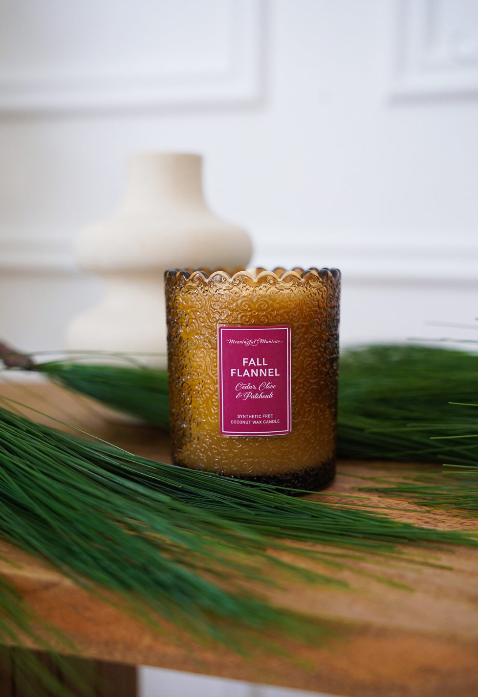 Fall Flannel Natural Candle image-alt