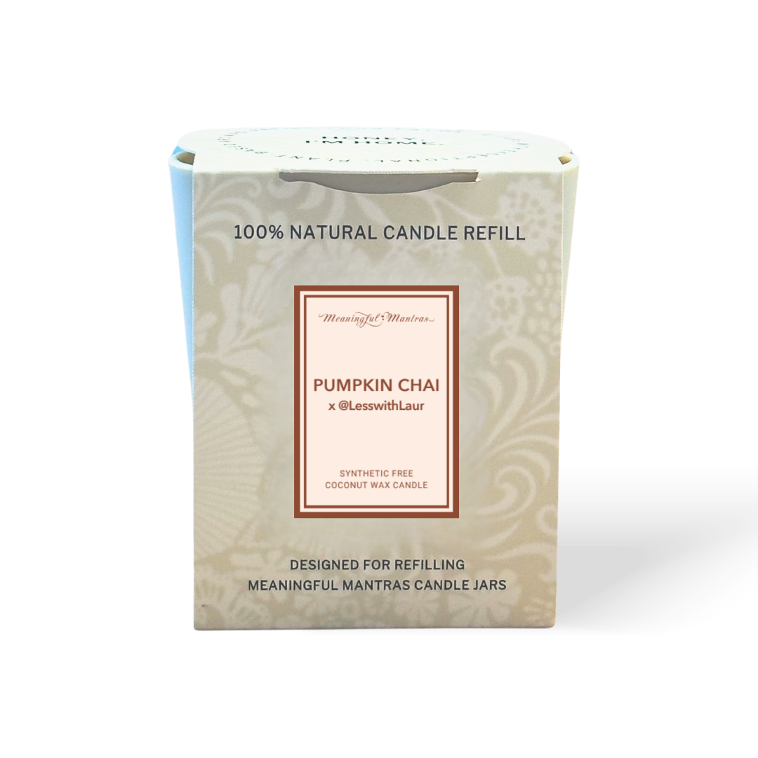 Pumpkin Chai x @LessWithLaur Natural Candle 8oz Kaia Collection Refillimage-alt