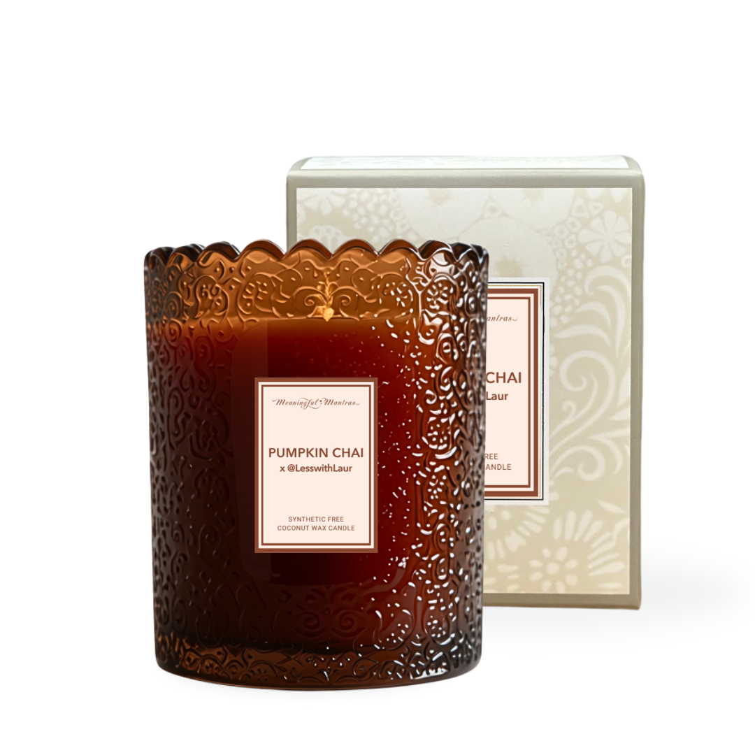 Pumpkin Chai x @LessWithLaur Natural Candle 8oz Kaia Collectionimage-alt