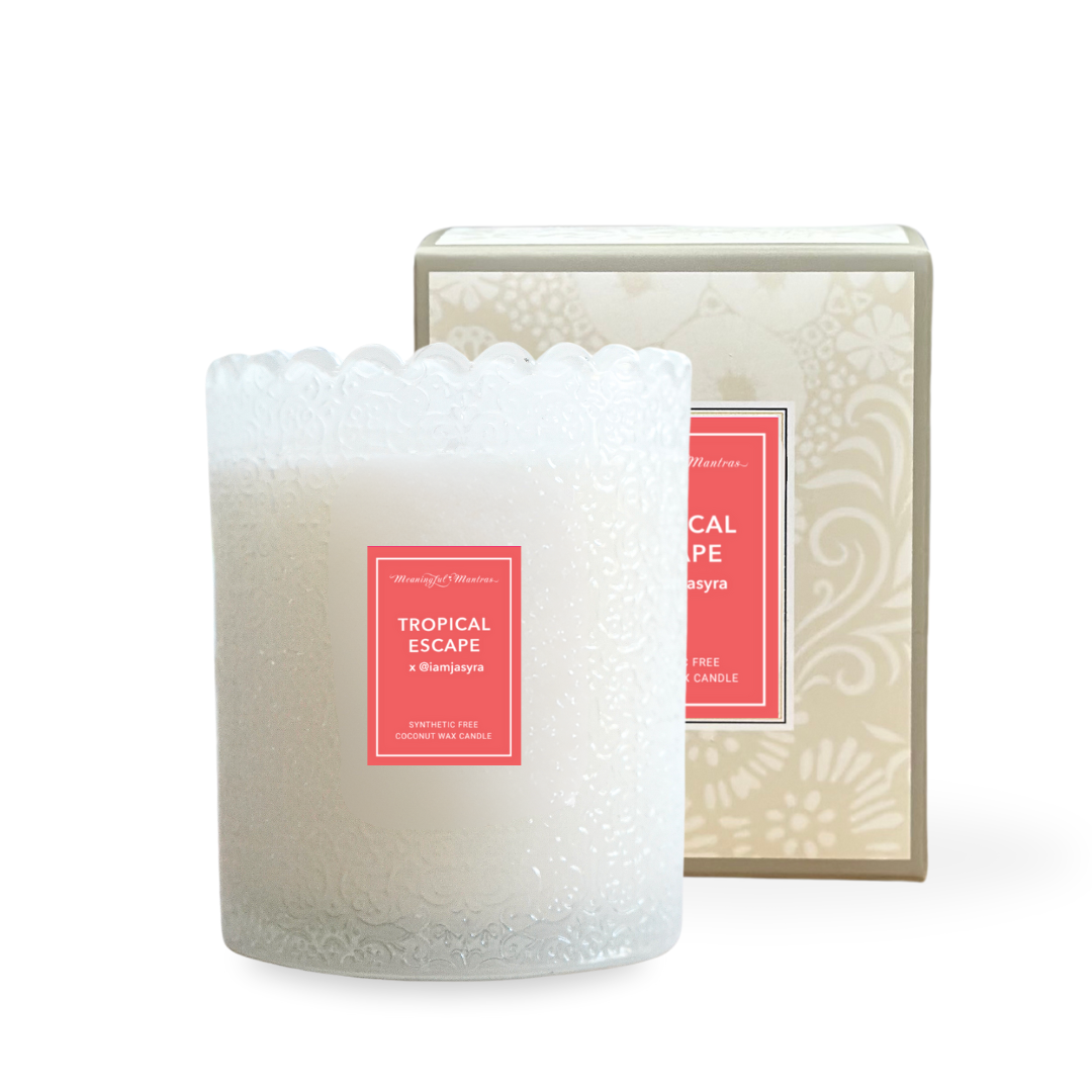 Tropical Escape x @IamJasyra 8oz Natural Candle | Meaningful Mantras
