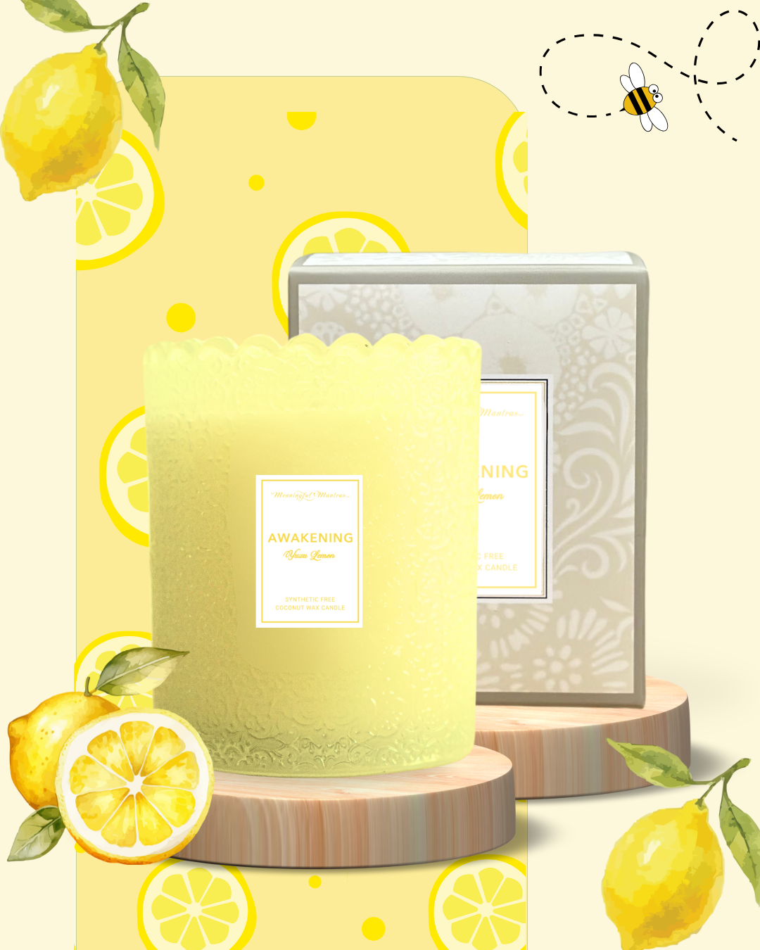 Yuzu Lemon Natural Candle 8oz Kaia Collectionimage-alt