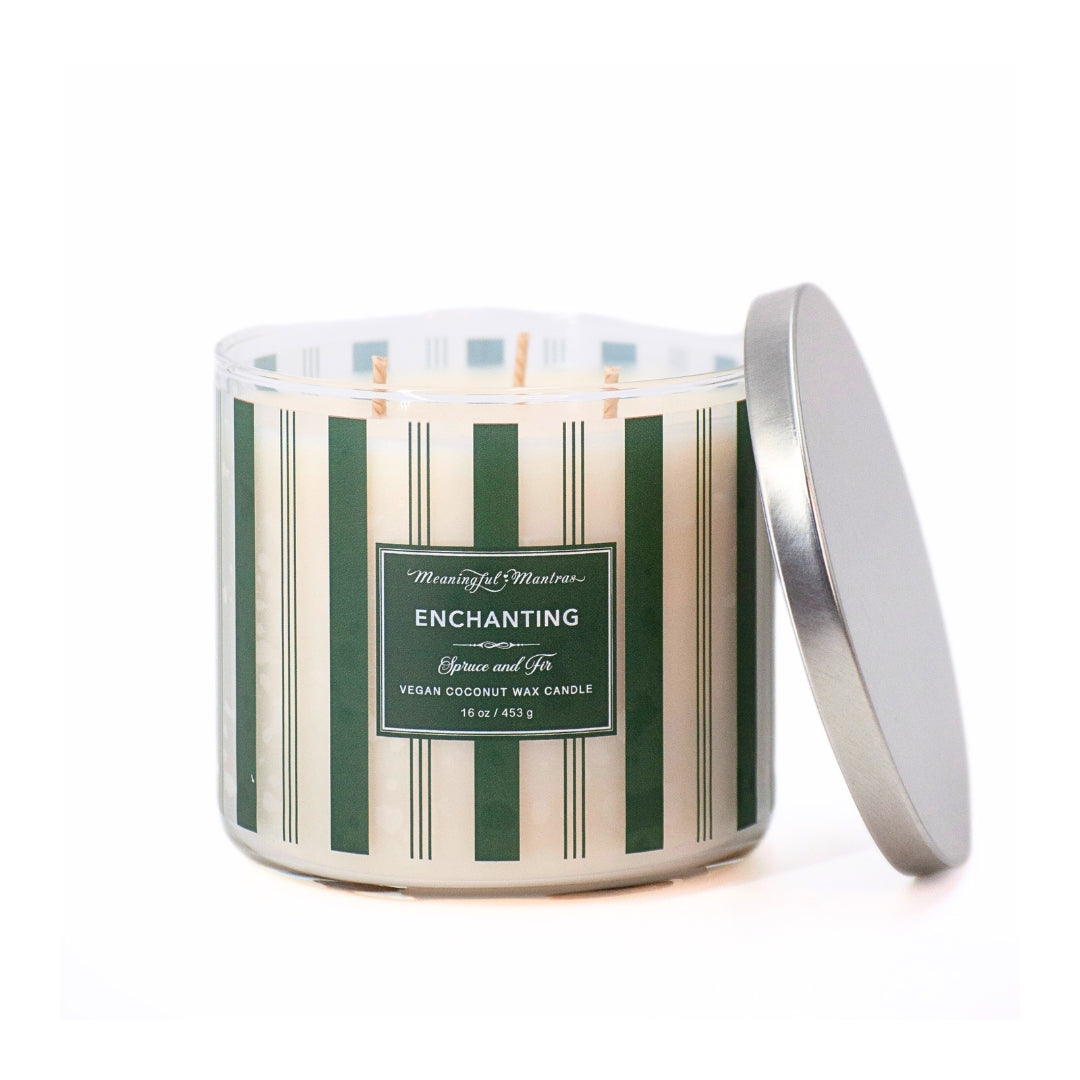 Festive 3-Wick Spruce & Fir 16oz Candleimage-alt