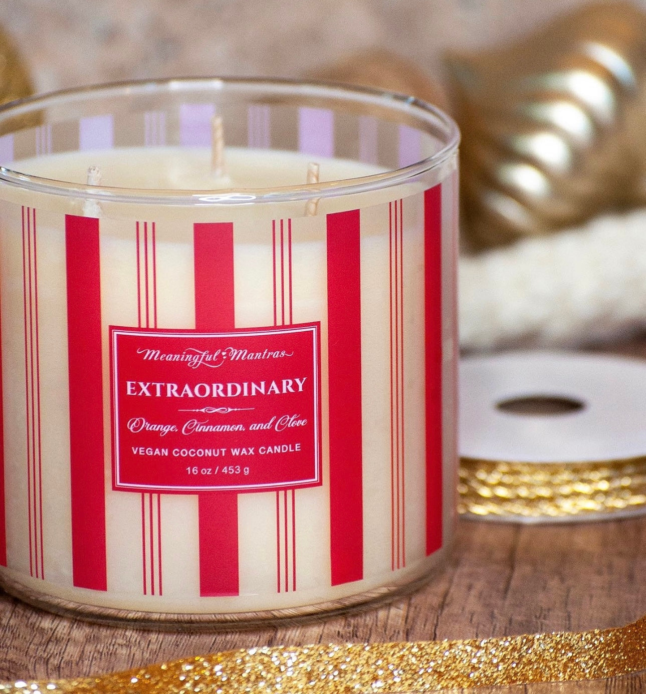 Festive 3-Wick Orange, Cinnamon, & Clove 16oz Candleimage-alt