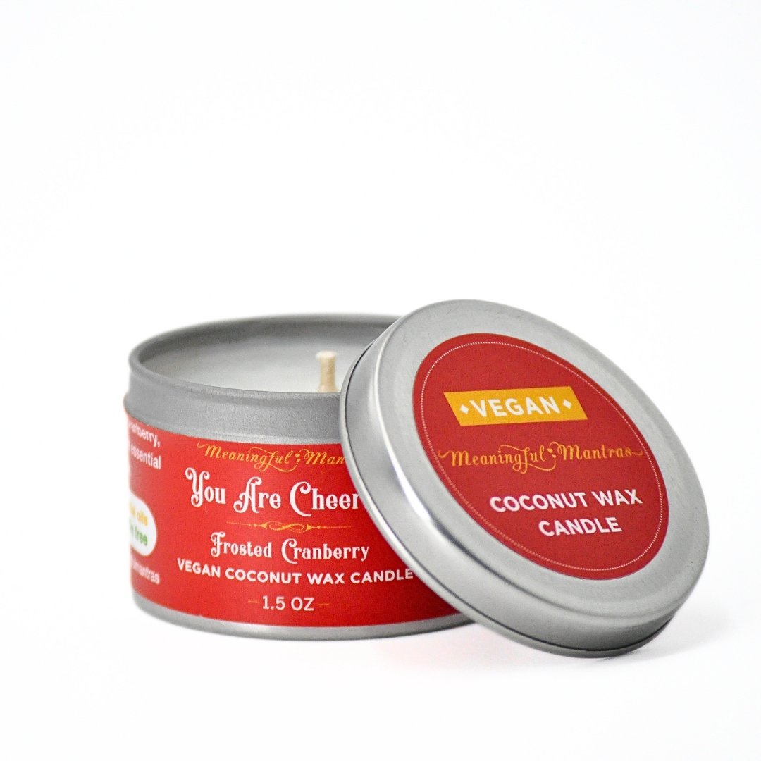 1.5oz Frosted Cranberry Tin Candle