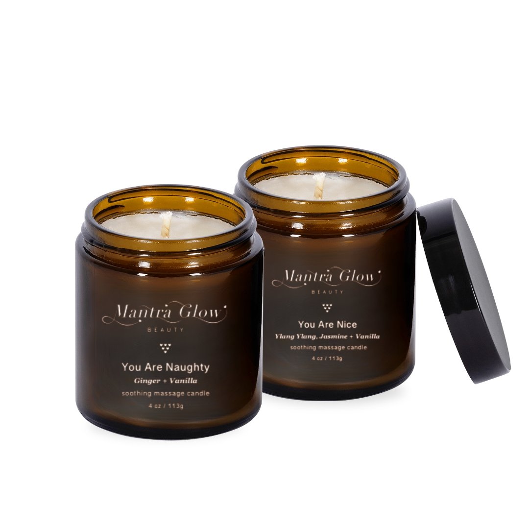 Naughty & Nice Massage Candle Duo