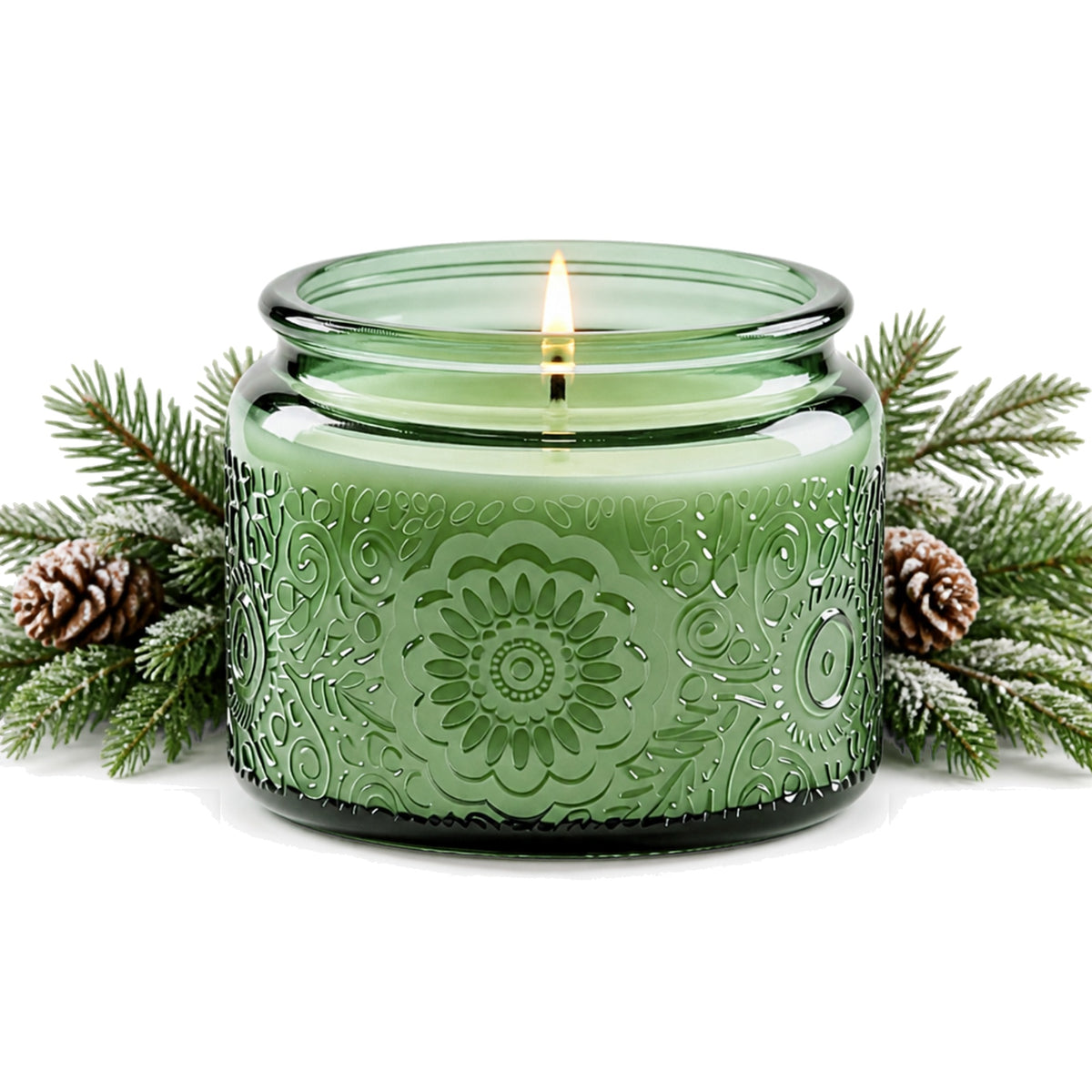 Festive Noble Fir Natural Candle 4oz Ellie Collectionimage-alt