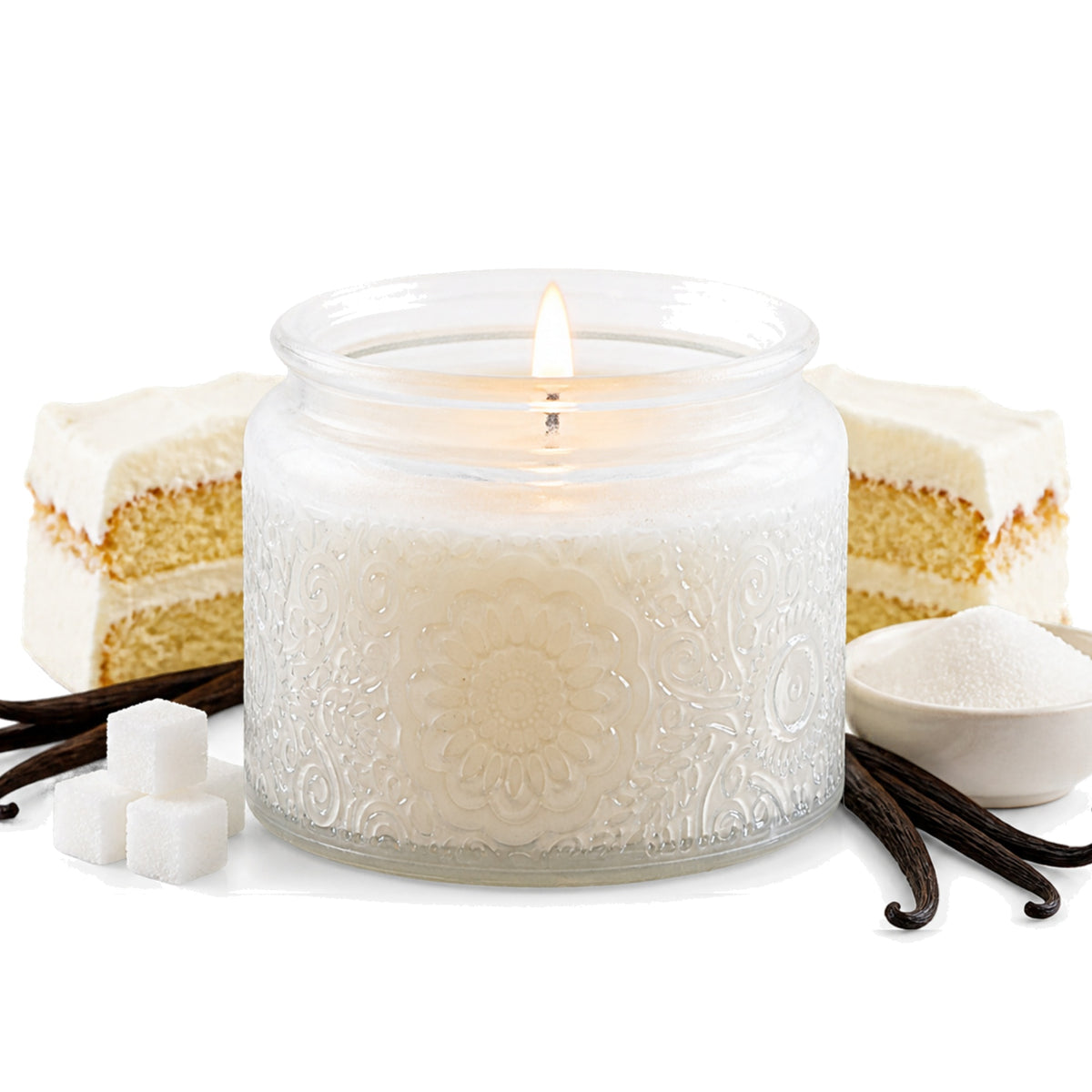 Sweet Sugared Vanilla Natural Candle 4oz Ellie Collectionimage-alt