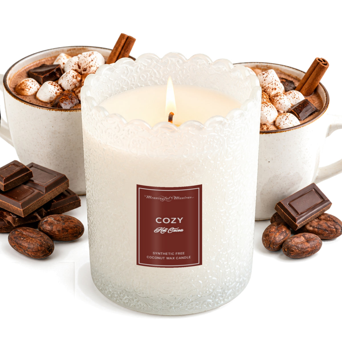 Cozy Hot Cocoa Natural Candle 8oz Kaia Collectionimage-alt