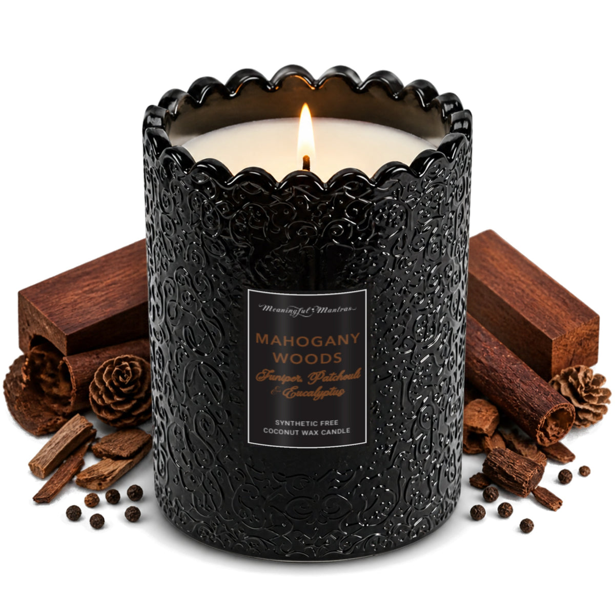 Mahogany Woods Natural Candle 8oz Kaia Collectionimage-alt