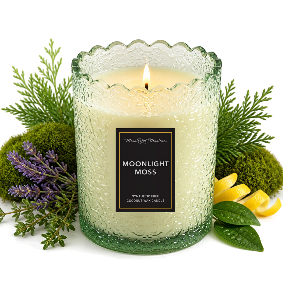 Meditation Moonlit Moss Natural Candle 8oz Kaia Collectionimage-alt