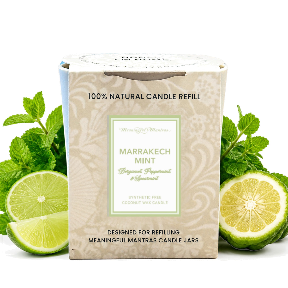 Marrakech Mint Natural Candle 8oz Kaia Collection Refillimage-alt