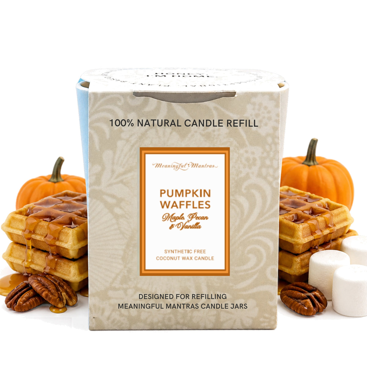 Pumpkin Waffles Natural Candle 8oz Kaia Collection Refillimage-alt