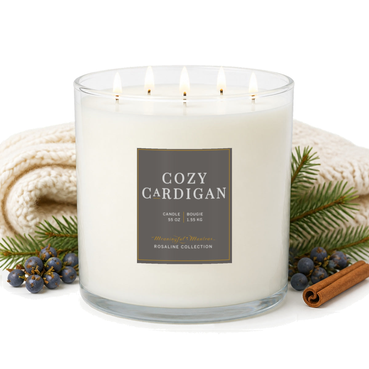 Cozy Cardigan Natural Candle 55oz Rosaline Collectionimage-alt