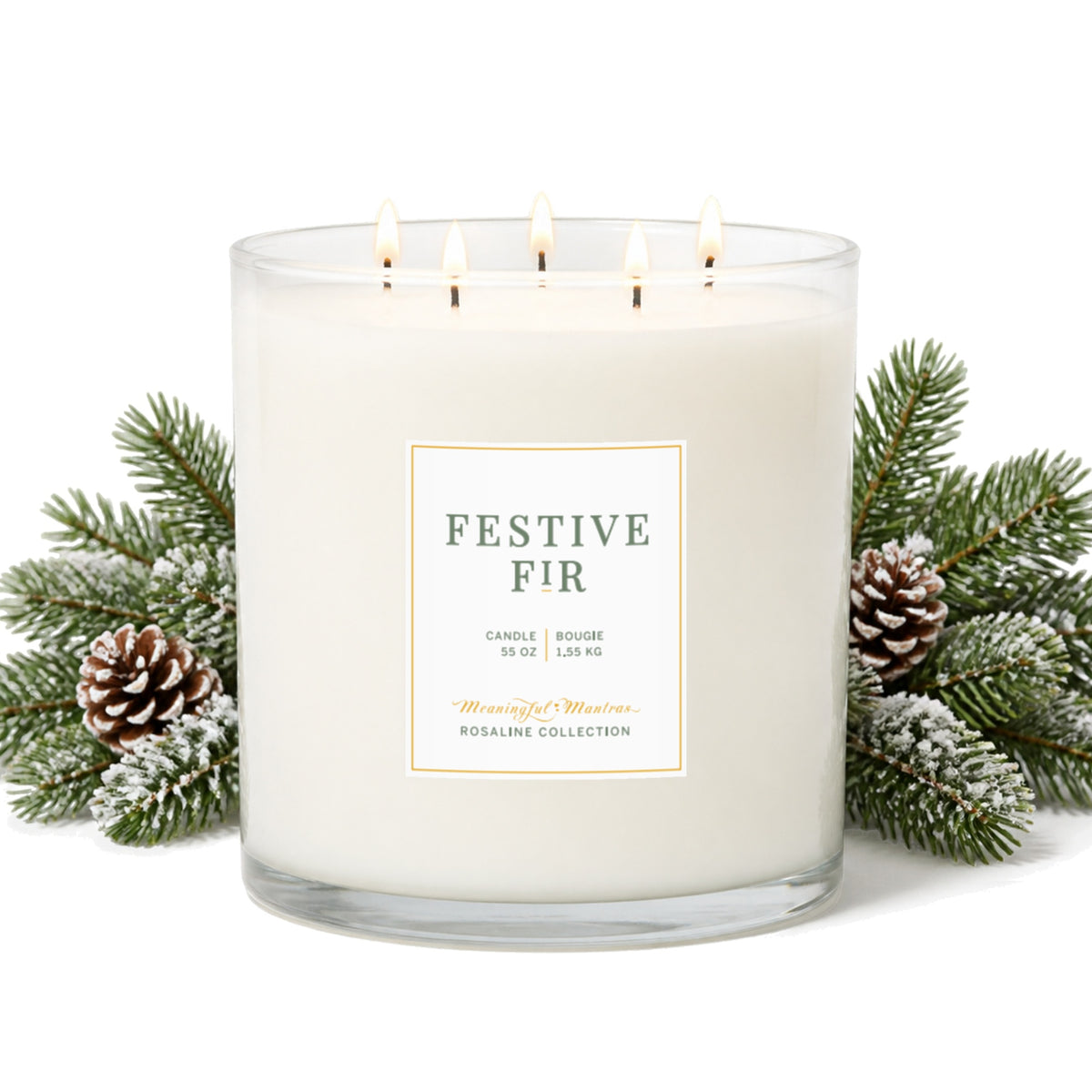 Festive Fir Natural Candle 55oz Rosaline Collectionimage-alt