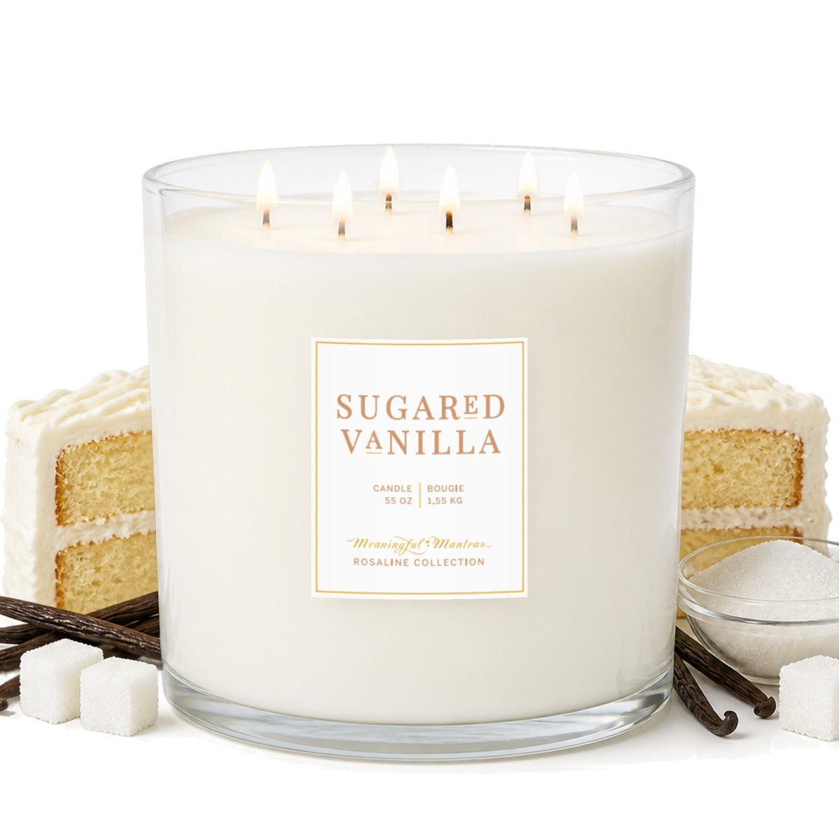 Sugared Vanilla Natural Candle 55oz Rosaline Collectionimage-alt
