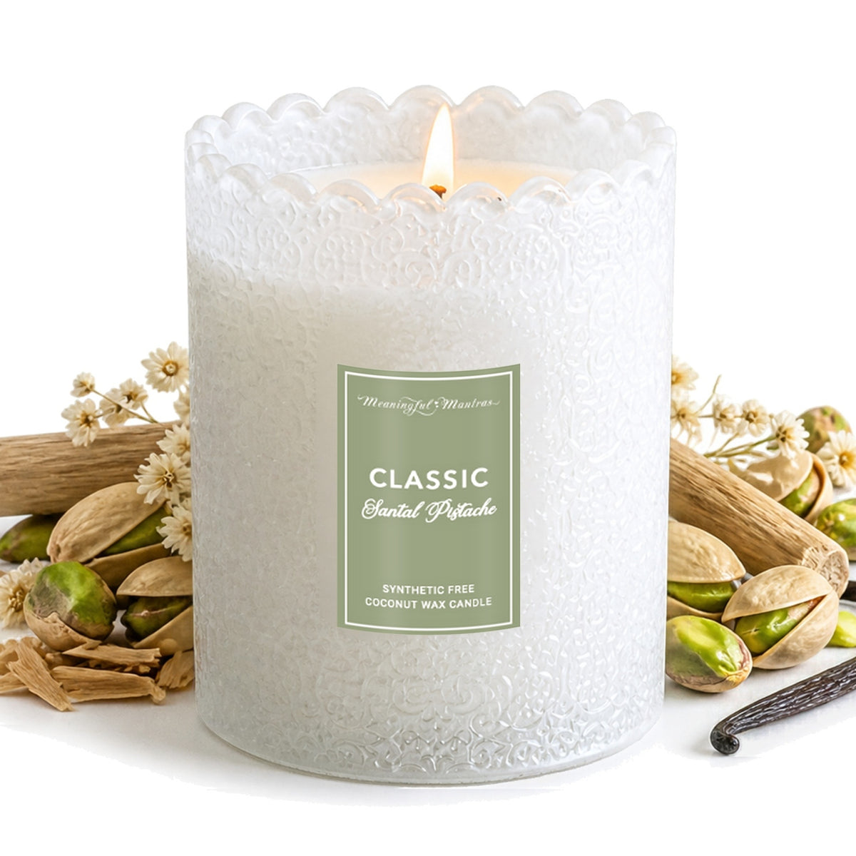 Santal Pistache Natural Candle 8oz Kaia Collectionimage-alt