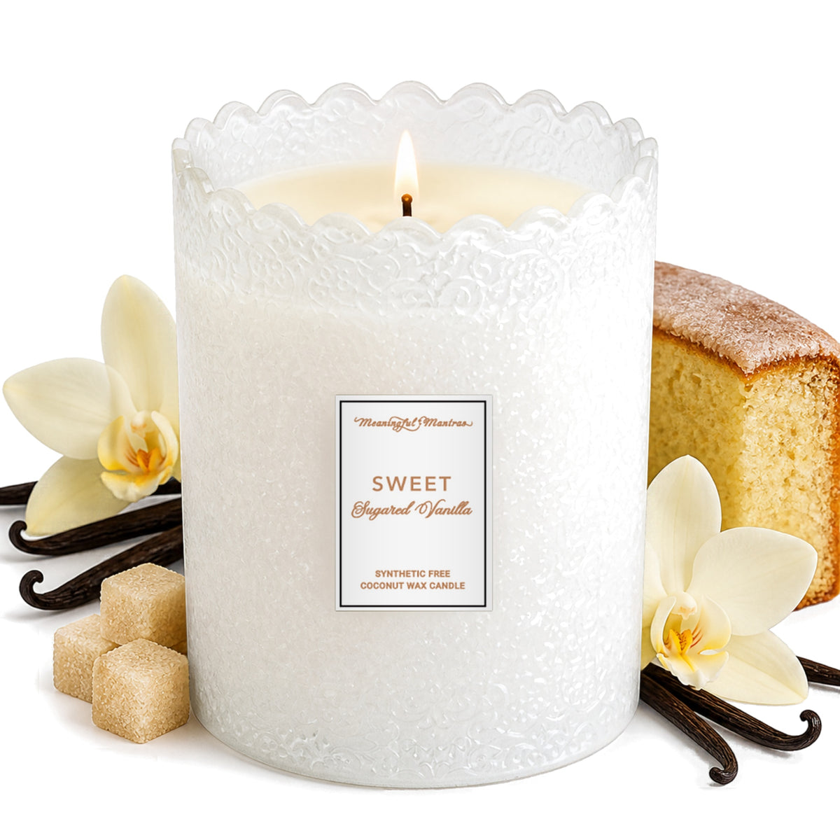 Sweet Sugared Vanilla Natural Candle 8oz Kaia Collectionimage-alt