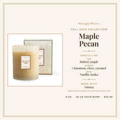 Maple Pecan Natural Candle 8oz Kaia Collectionimage-alt