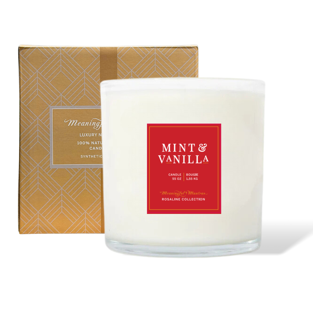 Mint & Vanilla Natural Candle 55oz Rosaline Collectionimage-alt