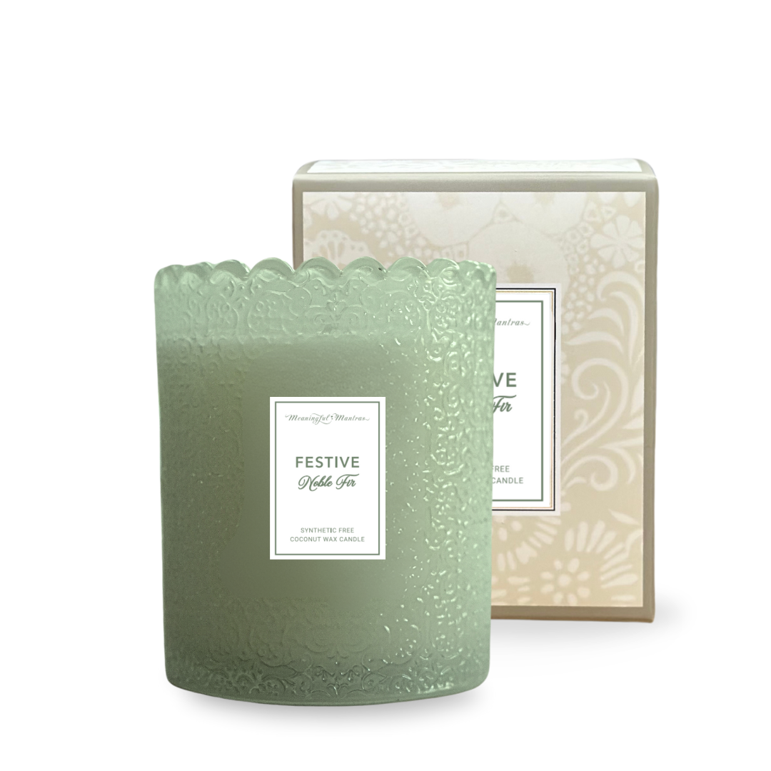 Festive Noble Fir Natural Candle 8oz Kaia Collection