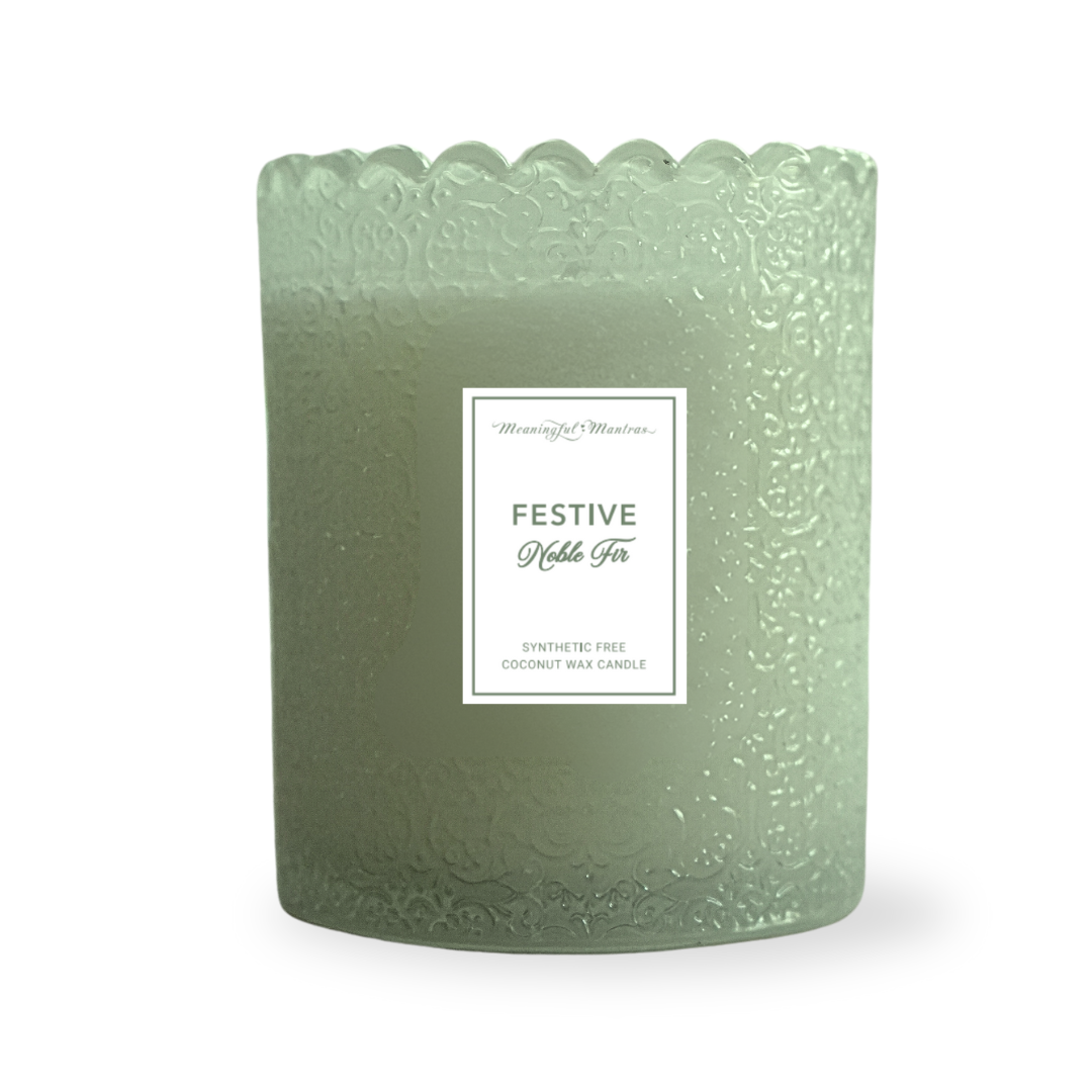 Festive Noble Fir Natural Candle 8oz Kaia Collection