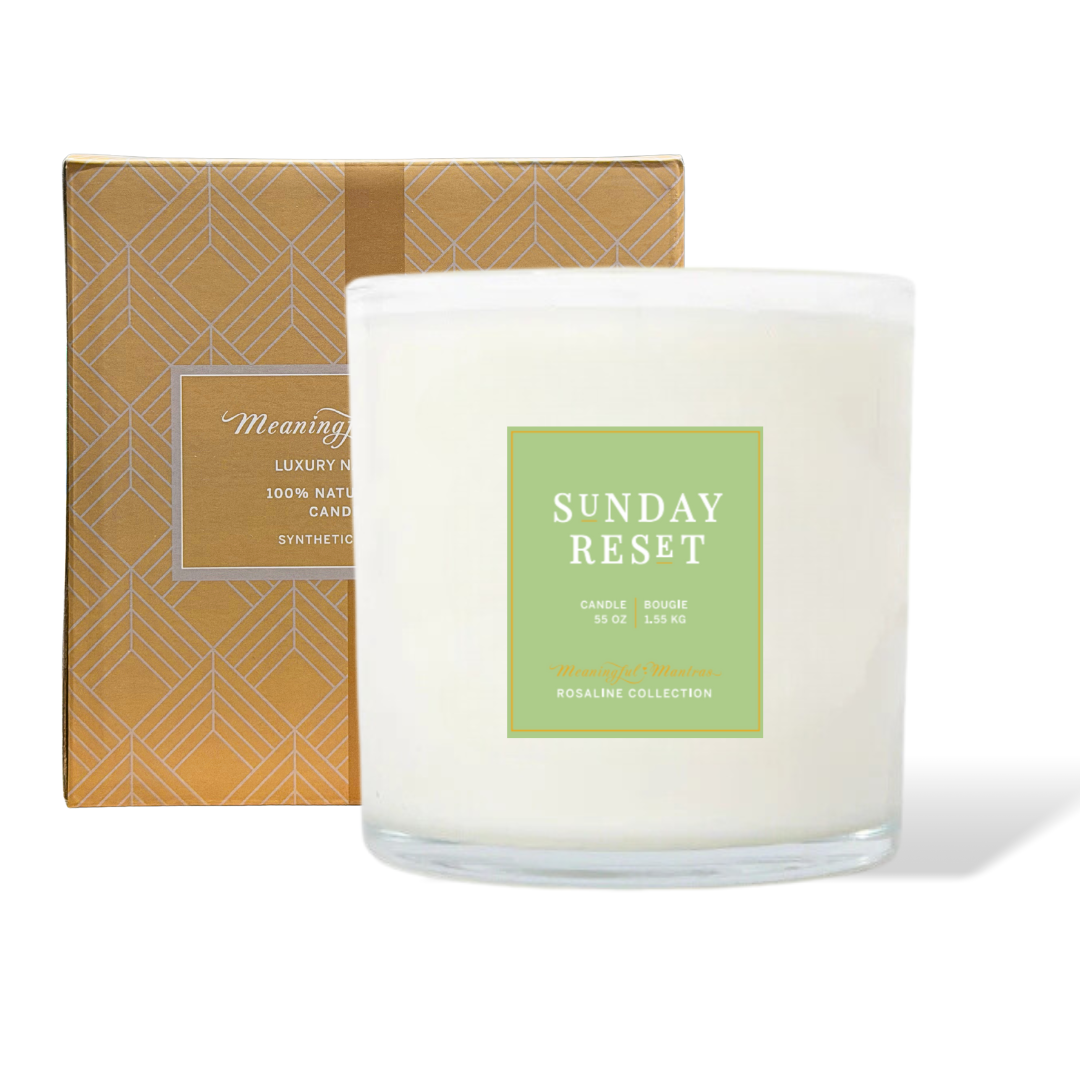 Sunday Reset Fresh Linen Natural Candle 55oz Rosaline Collectionimage-alt