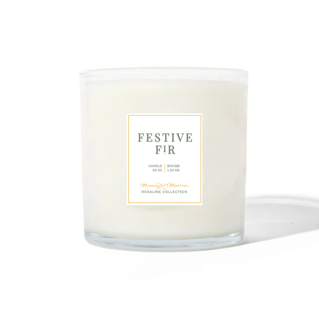 Festive Fir Natural Candle 55oz Rosaline Collection