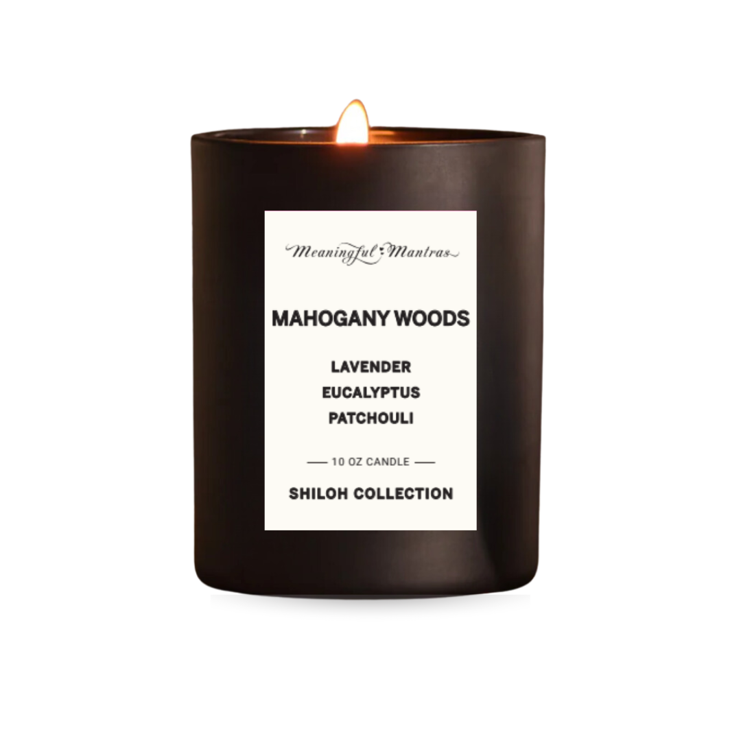 Mahogany Woods Natural Candle 10oz Shiloh Collection