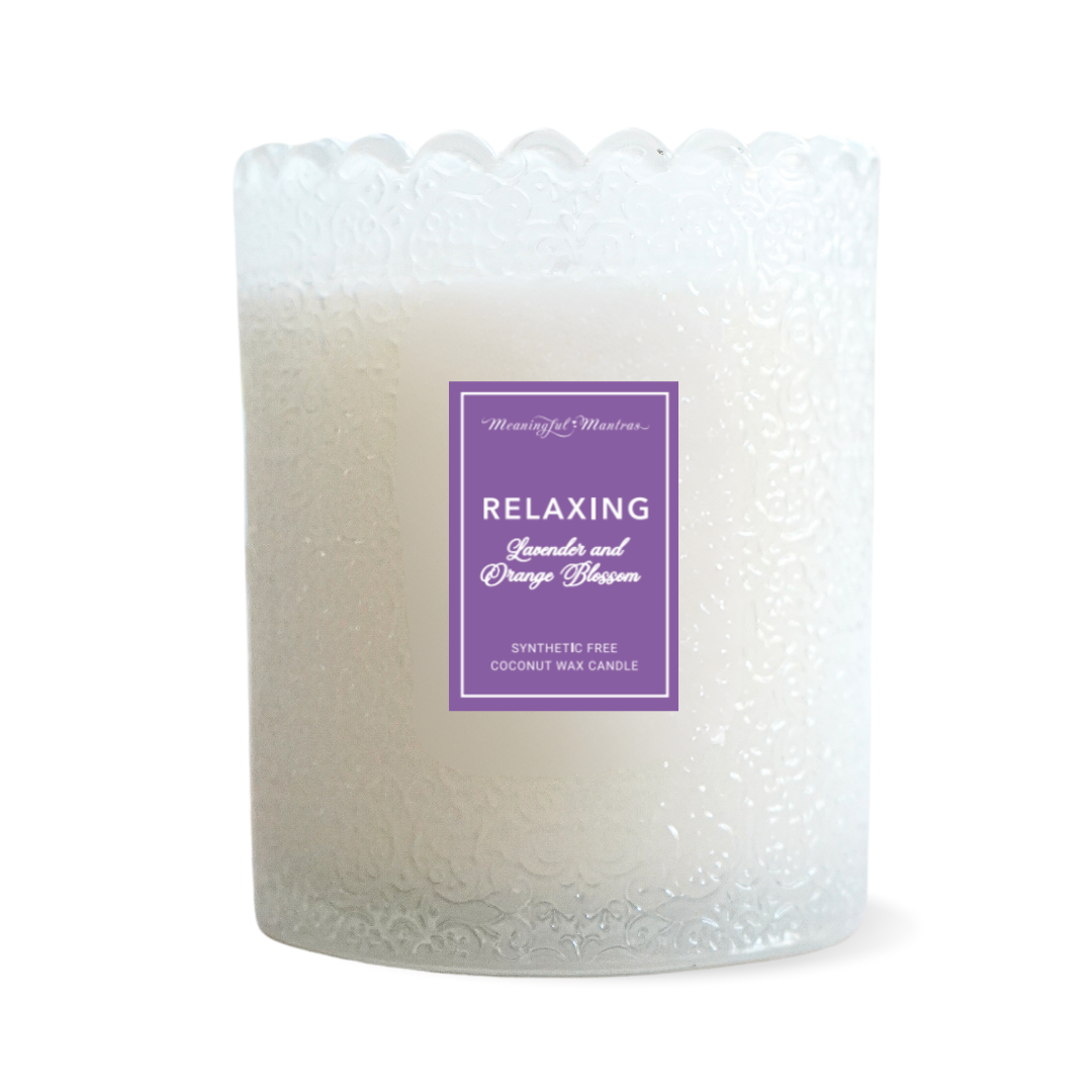 Relaxing Lavender Orange Natural Candle 8oz Kaia Collection