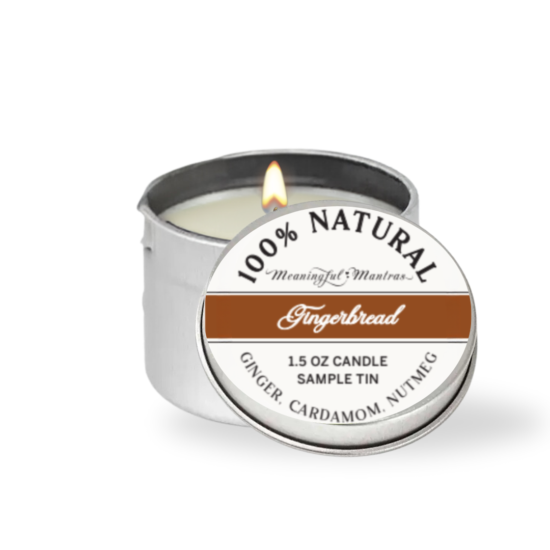 1.5oz Gingerbread Tin Candle