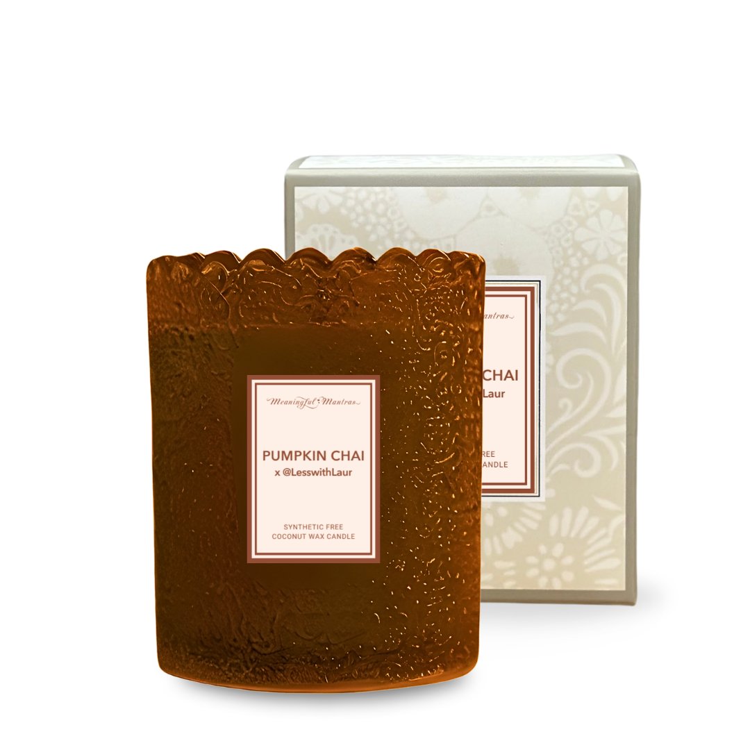 Pumpkin Chai x @LessWithLaur Natural Candle 8oz Kaia Collectionimage-alt