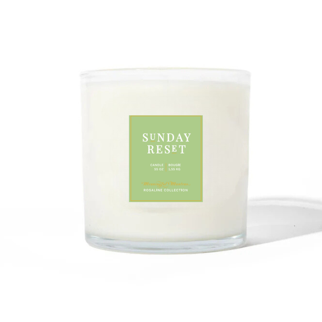 Sunday Reset Fresh Linen Natural Candle 55oz Rosaline Collectionimage-alt