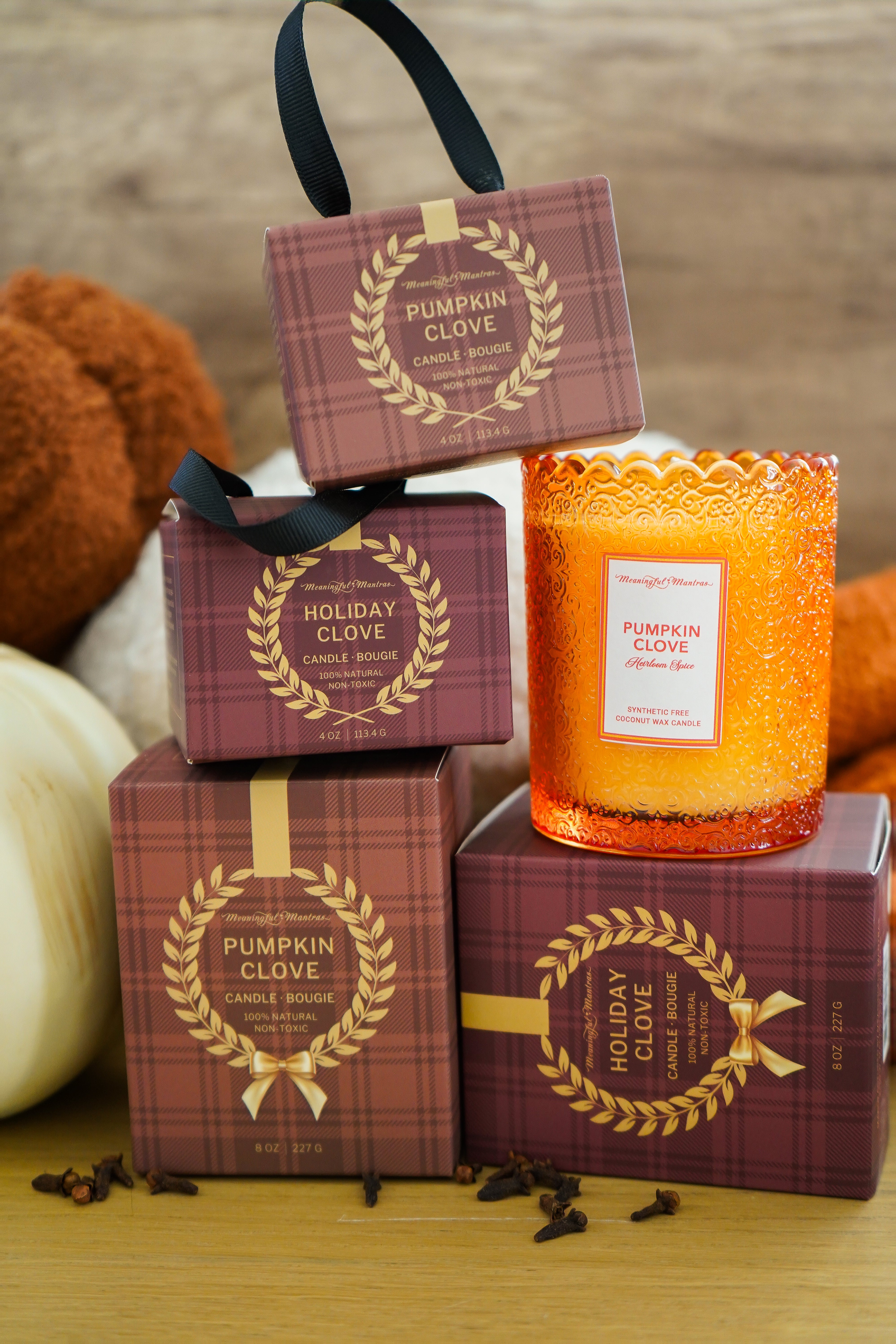 Holiday Clove 4oz Natural Candle Ellie Collectionimage-alt