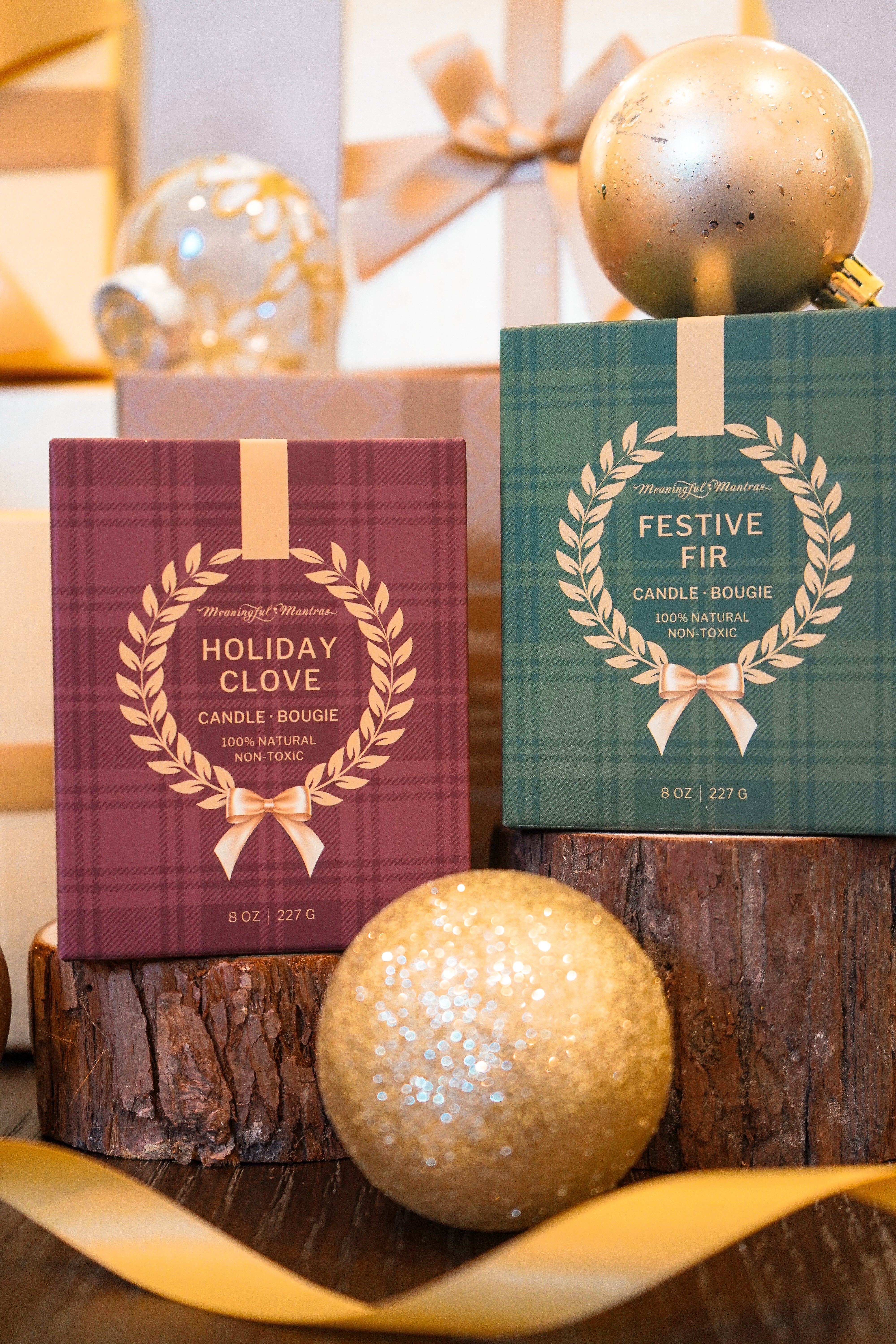 Limited! Holiday Candle Trio Natural Candle 3 Piece 8oz Kaia Collectionimage-alt