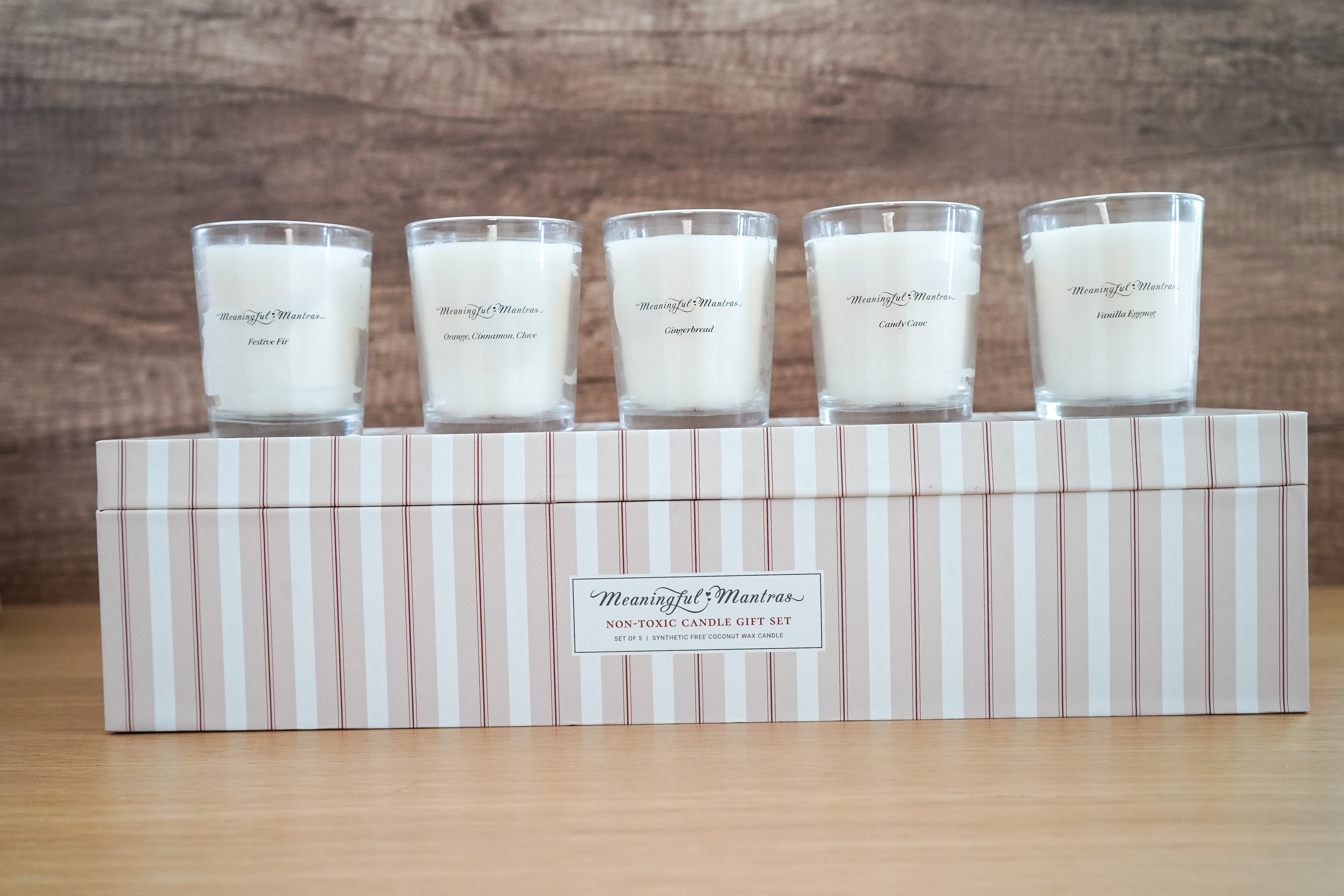 Holiday Cheer 5-Piece Candle Gift Set | Meaningful Mantras
